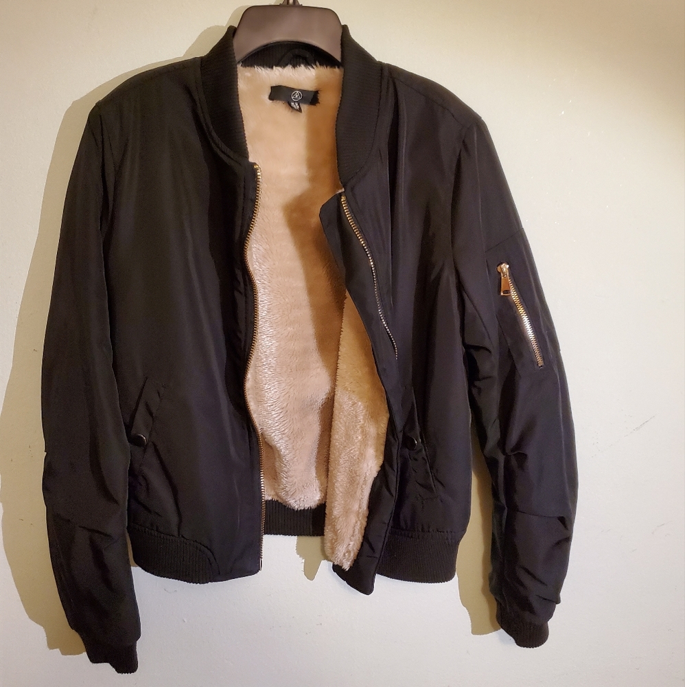 Missguided black bomber jacket